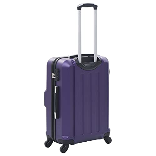Hardcase Trolley Set with Security Locks, Lightweight ABS Material, 3-Different Size Luggage in Purple3