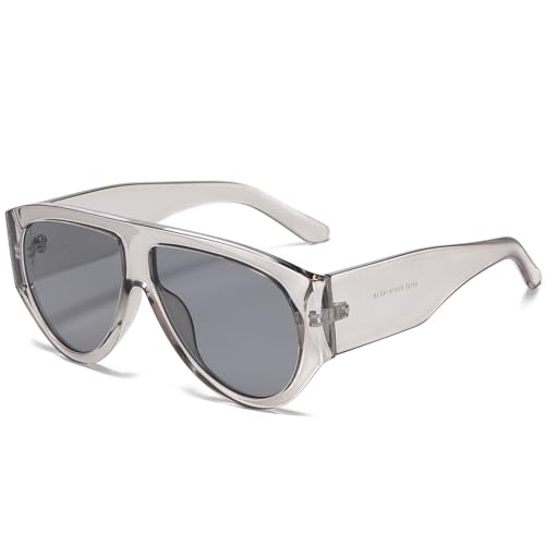 LASPOR Oversized Retro Aviator Sunglasses for Women Men Vintage 70s Thick Classic Sun Glasses