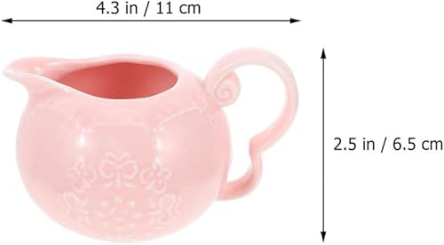 Miniatura 7 de Angoily Jarra de porcelana para salsa, bote, mini jarra de salsa, jarabe pequeño, café, leche, crema, jarra, taza de café, leche, jarra, jarra,
