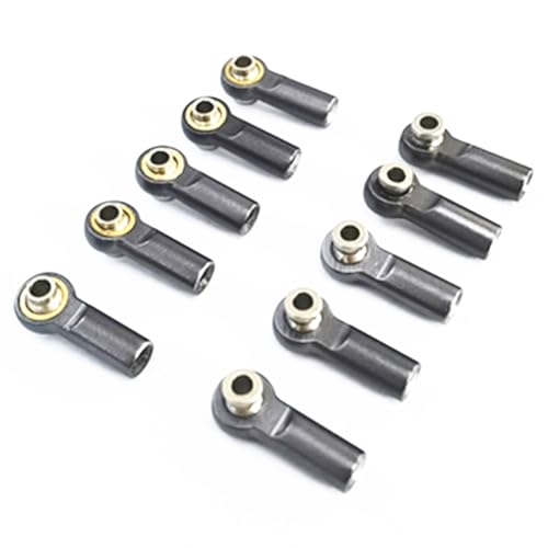 10Pcs Metal M2.5 Link Tie Rod End Ball Joint for A959 12428 144001 C24 MN D90 MN99S RC Car Parts,Titanium