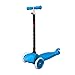 Trottinette pour Enfants de 3-6-12 Ans de Skateboard avec glissière Clignotante à Trois Roues et Pied Simple, Voiture FANJIANI (Couleur : Bleu)