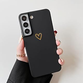 DEFBSC Case for Samsung Galaxy S22, Fashion Cute Love-Heart Shape Silicone Case Shockproof Soft TPU Back Cover Protective Case with Heart Pattern for Samsung Galaxy S22 - Brown