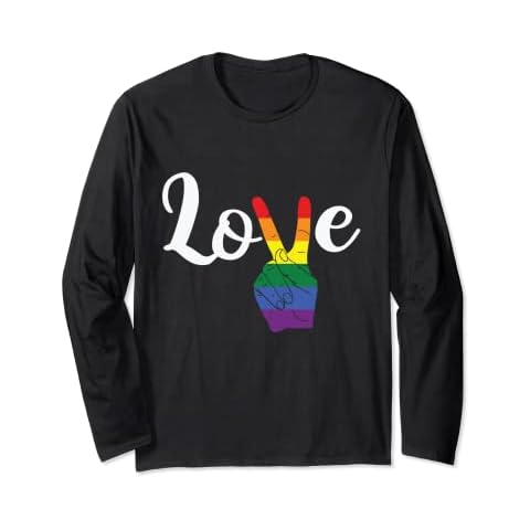 Love and Peace LGBTQ Equality Gay Rights Long Sleeve T-Shirt Cover