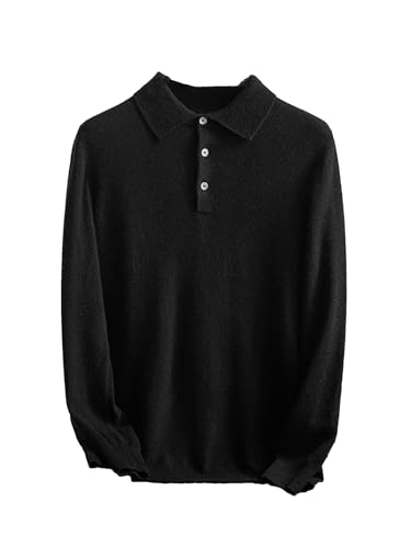 Dcvmvmn Men's Spring Cashmere Pullovers Sweater Men Large Size Knitwear Jumper Black