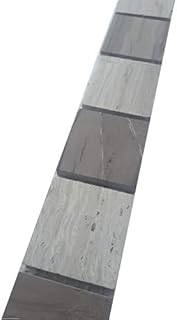 Mosaik Bordüre Marmor Naturstein Grau Borde Sockelleiste 30x4,8 Fliesen Grau Creme Beige B111