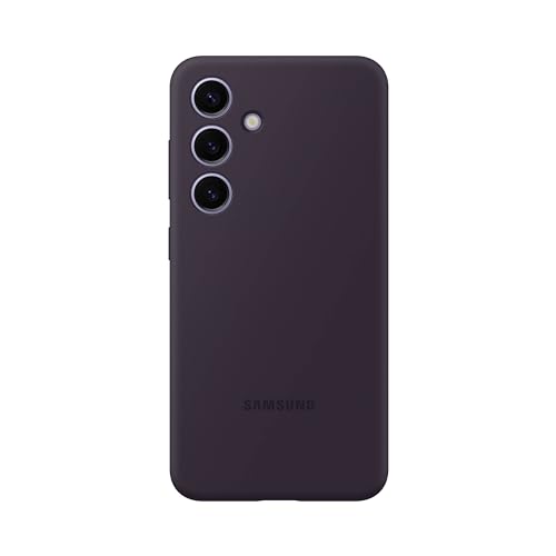 Image of SAMSUNG Galaxy S24 Silicone Phone Case, Protective Cover with Color Variety, Smooth Grip, Soft and Sleek Design, Snug Fit, US Version, EF-PS921TEEGUS, Dark Violet