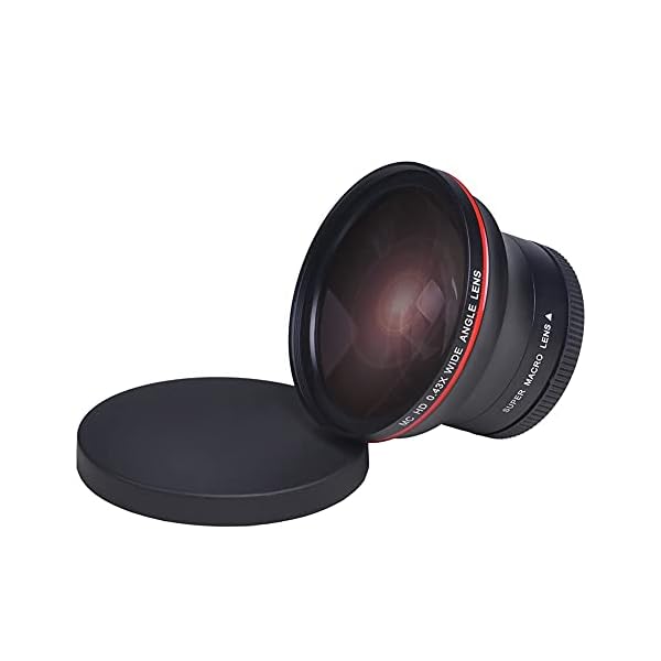 YooSz SLR Kameraobjektiv Ersetzen Sie Das Zubehör 52mm 0,43X Professionell HD Weitwinkelobjektiv Mit Makroanteil/Fit Für…