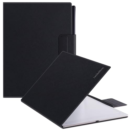 LaoShuSheng Magnetic Folio Case for iFLYTEK AINOTE 2 Note-Taking Tablet 10.65' (2025 Released) Slim Lightweight, Premium PU Leather Cover with Magnetic Pen Clasp & Auto Sleep/Wake (Black)