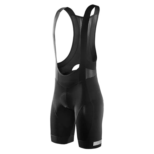 Men's Cycling Bib Shorts Professional Cyclist Mountain Road Tights Bicycle Clothing for Long Distance Riding for Men(Black,XXXL)