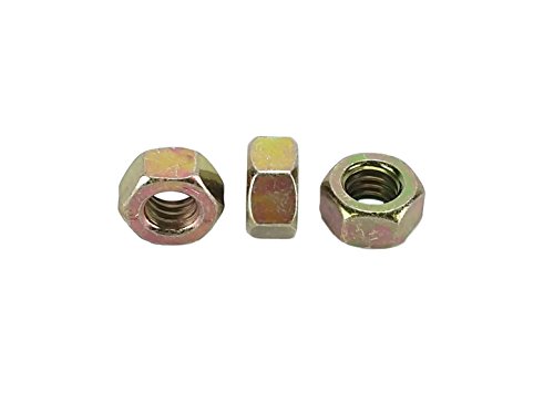 Chenango Supply 5/16-18 Grade 8 Hex Nuts – Alloy Steel, Yellow Chromate Zinc, USS Coarse Thread, High-Strength Hardened Hex Nuts, 50 Pieces