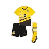 PUMA Jugendliche Borussia Dortmund 23/24 Heimtrikot Mini-Kit 104Cyber Yellow Black