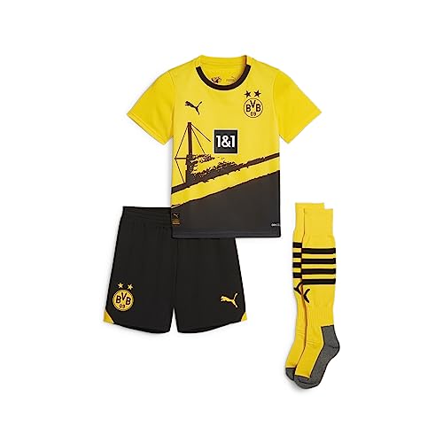 PUMA Jugendliche Borussia Dortmund 23/24 Heimtrikot Mini-Kit 92Cyber Yellow Black