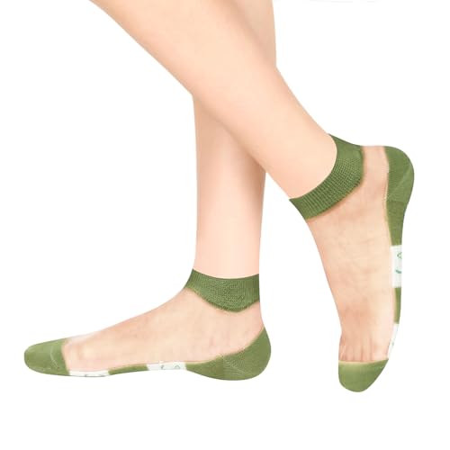 Image of Benefeet Sox Womens Sheer Socks Girls Lace Mesh Ankle Socks Transparent See Through Summer Sock Ultra Thin Nylon Short Sock