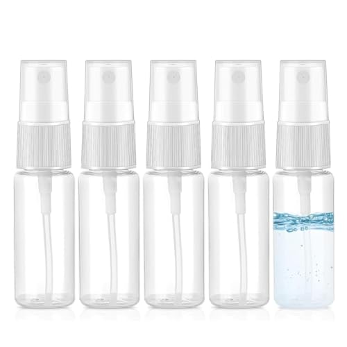 OUDQFCJ 5 Pcs Flacons Spray Vides, Mini Vaporisateurs Rechargeables pour Parfums, Huiles, Eau, Alcool (20ml)