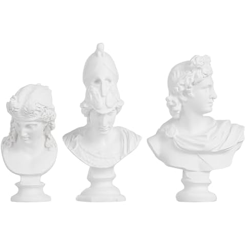 Abaodam 3pcs Greek Bust Statues Set Cover