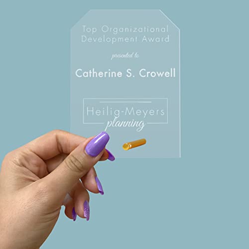 Custom Economy Acrylic Awards Offered In A Variety Of Shapes And Sizes Includes Unlimited Text And Your Logo (5", Corners) #TOP1