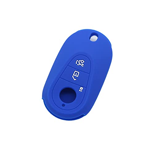 BROVACS Silicone Cover Protector Case Holder Skin Jacket Compatible with MERCEDES BENZ 3 Button Remote Key Fob CV2953 Deep Blue - Image 2