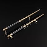 Pexintek Pack of 2 Cabinet Handles Gold Modern Furniture Handles 10.08 Inchs(256 mm) Hole Spacing Wardrobes Door Handles Drawer Knobs Vintage Handles for Kitchen Cupboards Dresser Cabinet(Golden Grey)
