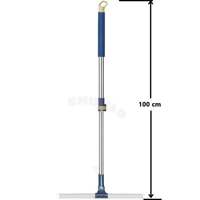 Image of Bathroom Cleaning Brush with Wiper - Long Handle 180 Rotate Toilet Brush, Tiles Cleaning, Floor Scrub for Kitchen and Bathroom Accessories (2 in 1 Blue)