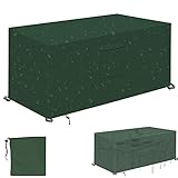 BTCCL Funda Muebles Jardin Rectangular, Exterior Cubierta De Muebles Patio con Ventilaciones, Funda Protectora Oxford Impermeable, para Mesa Silla Muebles-Green||240x140x90cm(94x55x35in)