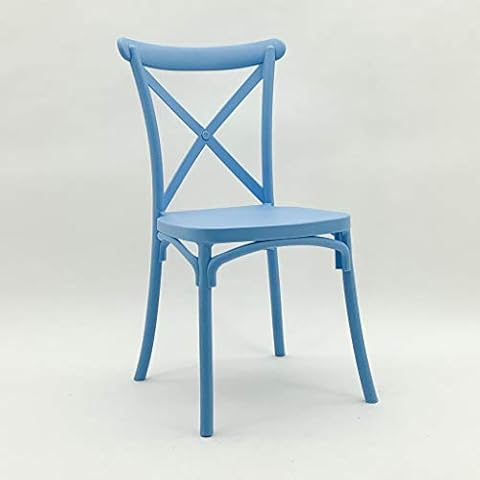 Acacia Home Blue Plastic French Cross Back Chair Cover