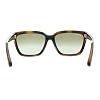 Salvatore Ferragamo Sunglasses Square Full Rim, Havana Frame and Green Brown Gradient Lens SF1018S214