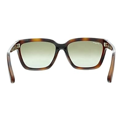 Salvatore Ferragamo Sunglasses Square Full Rim, Havana Frame and Green Brown Gradient Lens SF1018S214