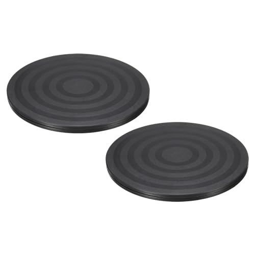PATIKIL 8 Pulgada Pesado Giratorio Girador Soporte con Acero Bolas Rodamientos, 2uds 360° Rotación Tocadiscos Base para Pantalla Grande TV Computadoras Monitores, Negro