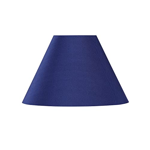 Image of Aspen Creative 56033, Hardback Empire Transitional UNO Lamp Shade, Cobalt Blue, 4 inch Top x 10 inch Bottom x 7 inch Slant, Slip UNO 33mm