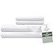 Hotel Sheets Direct Bamboo Bed Sheet Set 100% Viscose from Bamboo Sheet Set - 4 Piece Set Fitted, Flat, and 2 King Size Pillowcases 20x40 inch - Soft as Silk - Hypoallergenic (California King, White)