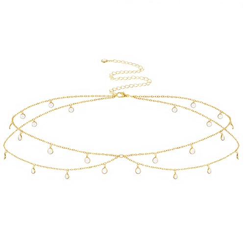 Ymapinc Belly Chain for Women Waist, Non Tarnish Gold Body Jewelry for Summer Beach Clothes Decor,...