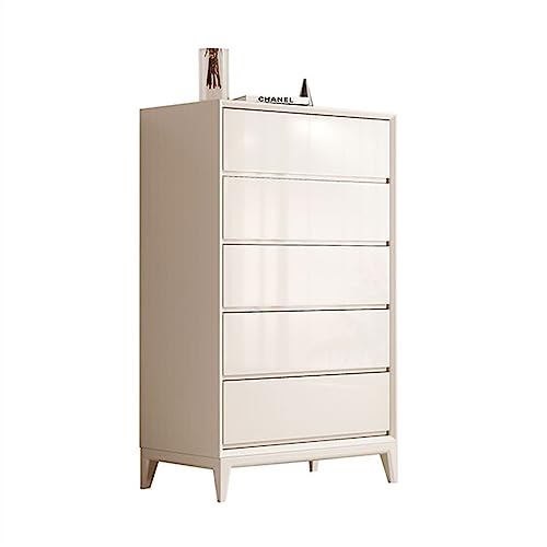 Cómodas Cómoda de 5 cajones Cómoda de lujo ligera Cómoda Dormitorio Cómoda de madera maciza Cómoda de cinco cajones Sala de estar moderna Aparador de almacenamiento decorativo Organizador de almacenam