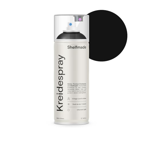 Shelfmade Spray à craie noire - Bombe de craie noire de qualité supérieure