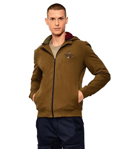 Sweat Aeronautica Militare FE2078 veste zippée homme pour week-end décontracté