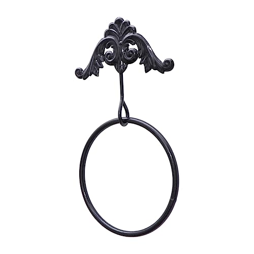 Yarnow 1Pc Towel Shelf Towel Stand Towel Holder Stand Towel Ring Wall Mount Towel Ring Copper Towel Ring Wall Hanging Towel Rack Towel Rack Black Wrought Iron Towel Ring For Bathroom #TOP30