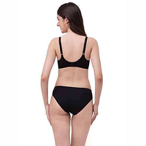 Image of SOIE Women's Full coverage, Padded, Non-wired Seamless Bra with Medium coverage brief