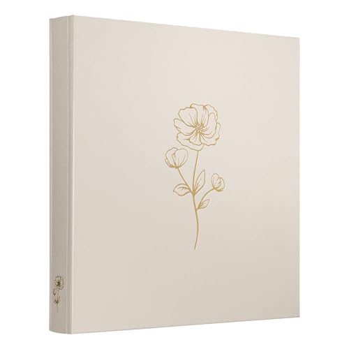 Tslespcx Photo Album 4x6 500 Photos 5 Pictures Per Page, 500 Pockets, Photo Albums 4x6 Pictures, Linen Fabric Cover Large Photo Album Book for Wedding Family Memories(Beige)