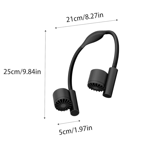 Ventilateur de cou pliable 90° rechargeable 2400mAh à 3 vitesses - 6