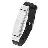 navidad hombres La pulsera para hombre es de acero inoxidable y silicona; ligera y cómoda, elegante y con estilo.