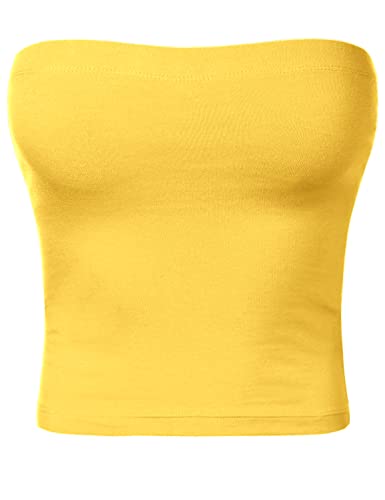 Image of Women's Shapewear Tube Tops Strapless Ruched Built-in Shelf Bra Casual