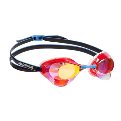 Mad Wave Turbo Racer II Rainbow - Gafas de natación, color rojo