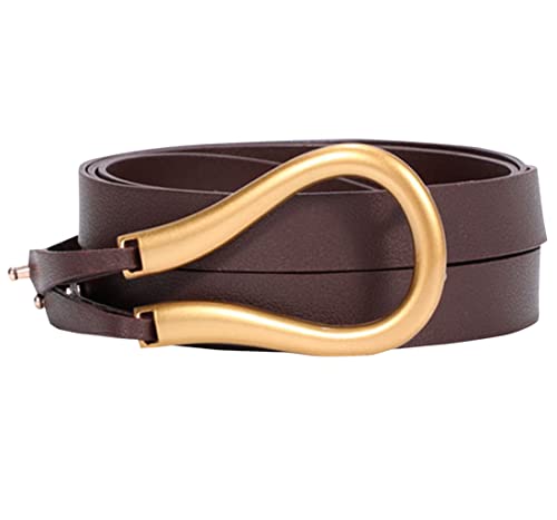 Women Genuine Leather Waist Belt, Double Strap Tie Wrap Cinch Belt, for Workwear