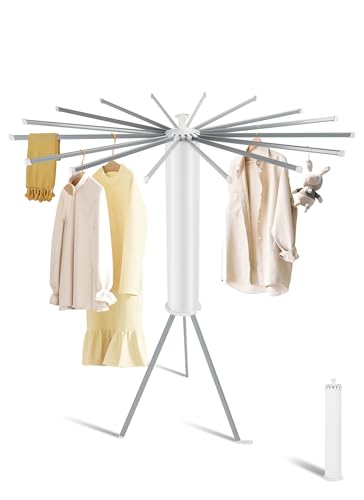 Listado de secadora ropa plegable favoritos de las personas. 48 Gugxiom Tendedero Trípode, Tendedero Plegable Portátil, Soporte para Ropa de Interior y Exterior, Ahorra Espacio, para Balcón Dormitorio Lavandería Viaje