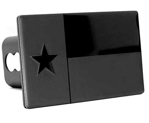 Texas State Flag Metal Hitch Cover (Fits 2" Receiver, Black) #TOP4