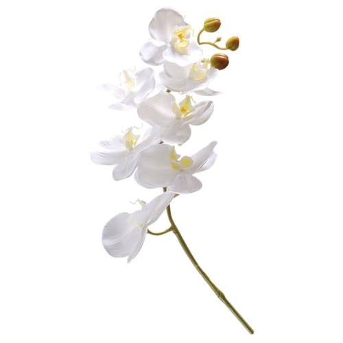 VOSAREA Flor Artificial Adorno Práctico Tallo de Plástico y Alambre de Hierro de Phalaenopsis de Color Claro Realista para Decoración del Hogar y Fiestas