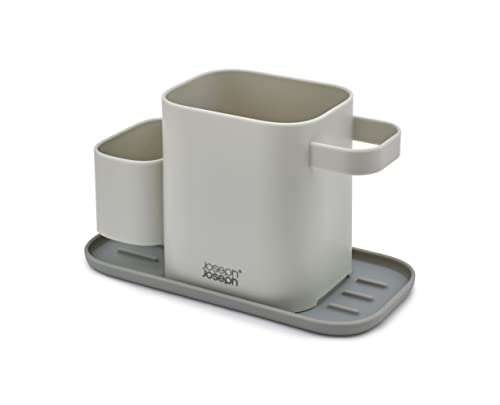 Image of Joseph Joseph Duo Under Sink Organizer Kitchen Storage Rack for Cleaning Essentials, Adjustable Design, Grey