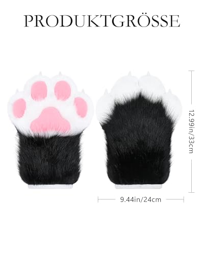 Disfraz de animales con garras de plástico y guantes 6