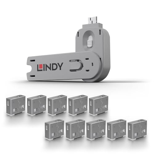 Bloqueador de puertos USB tipo A Lindy blanco para oficinas y espacios de trabajo seguros