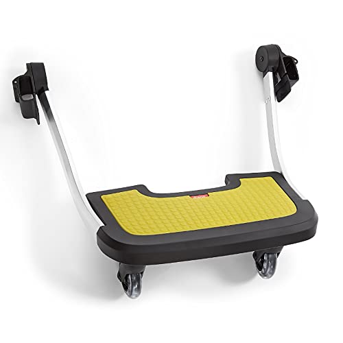 Diono Quantum Hop 'n Roll Buggy Board, Ride Along Stroller Platform, Yellow