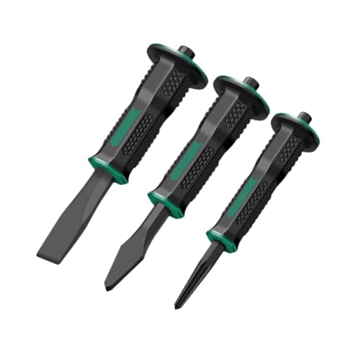 Outils maçonnerie Sharplace lot de 3 burins plat et pointe pour casser brique et carrelage mural